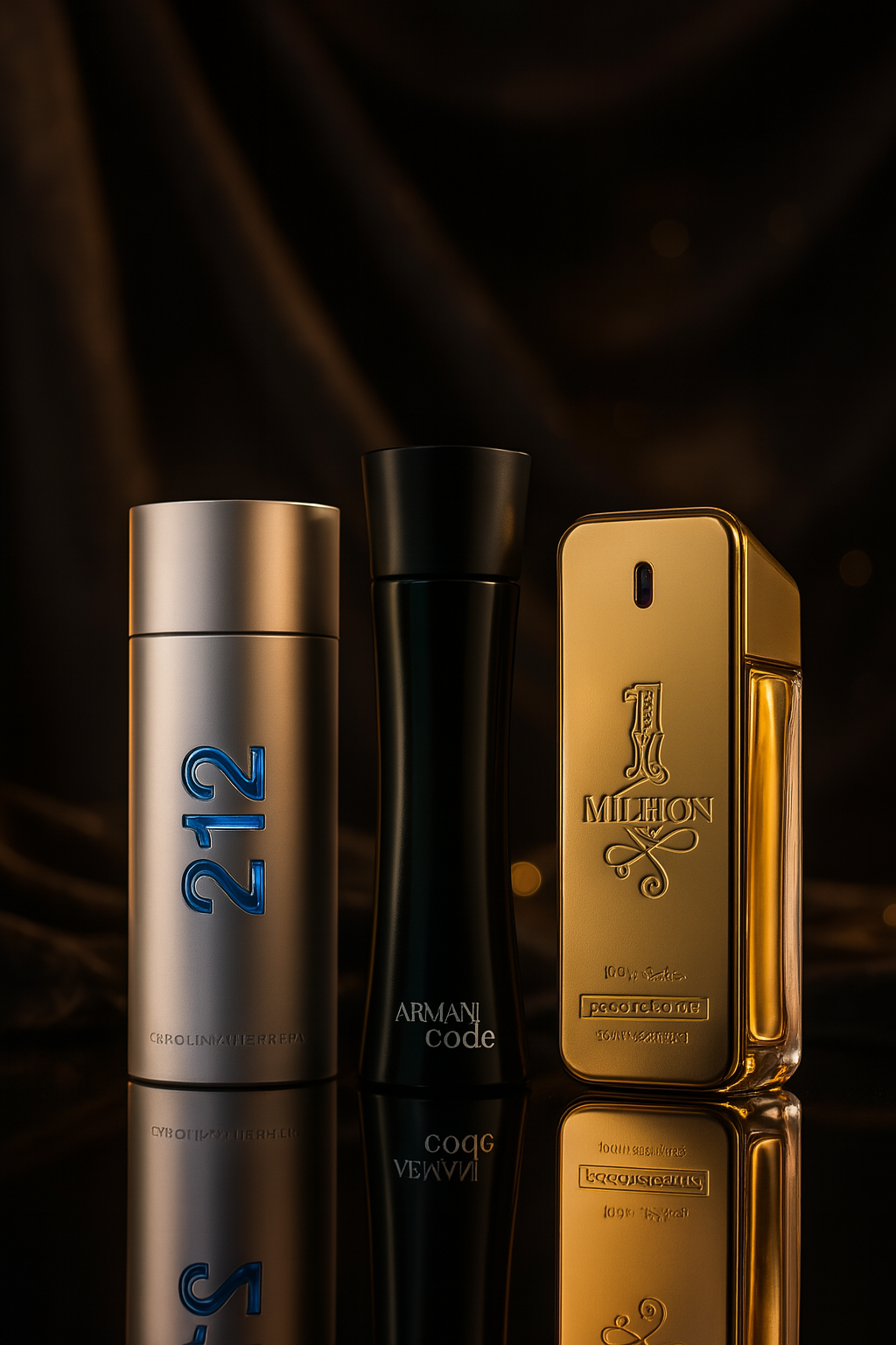 3 DB-OS PARFĂMSZETT: 212 MEN NYC, PACO RABANNE ONE MILLION, ARMANI CODE HOMME 100ML