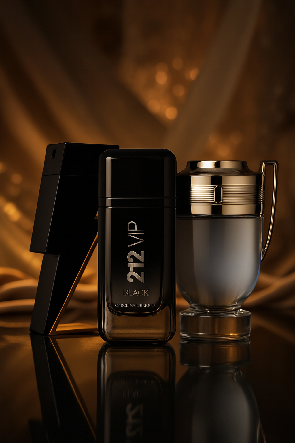 3 DB-OS PARFĂMSZETT: BAD BOY, 212 VIP BLACK, PACO RABANNE INVICTUS 100ML